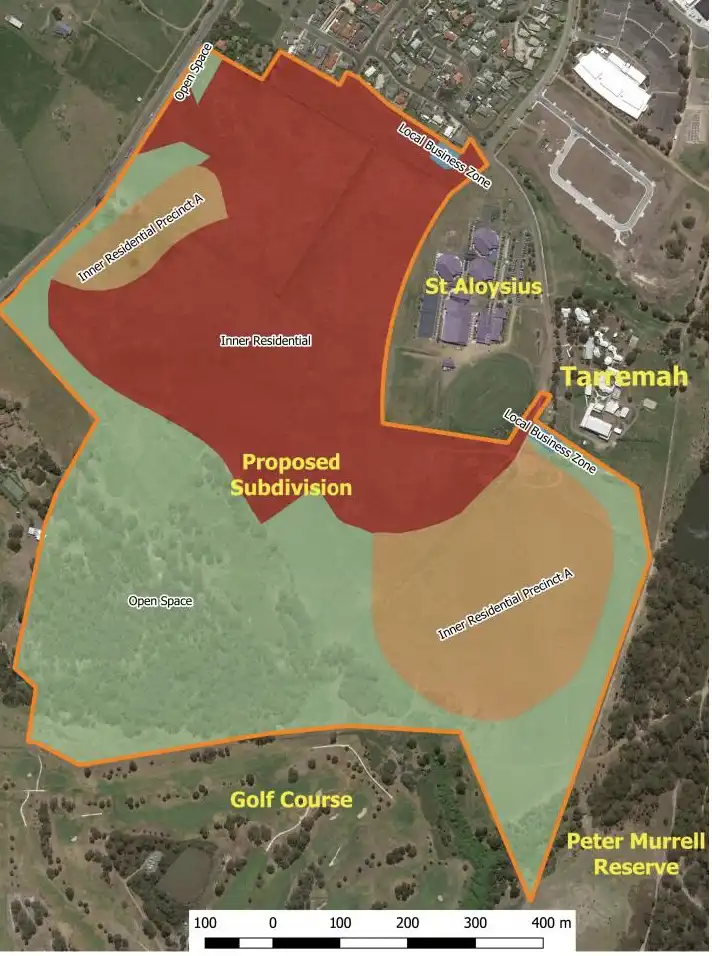 Map: Location of proposed new zonings at Huntingfield to allow for one of the biggest and most dense subdivisions ever proposed in Tasmania, but it will bypass the normal planning process.